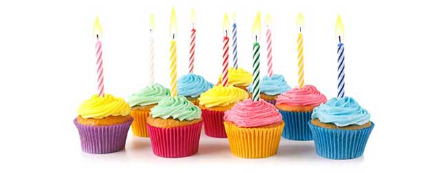 cupcakes con candeline
