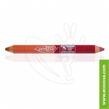 PuroBIO Cosmetics - Matitone Duo Biologico DAY&NIGHT 01 Rosa corallo-Rosso ciliegia PuroBIO Cosmetics - Matitone Duo Biologico DAY&NIGHT 01 Rosa corallo-Rosso ciliegia