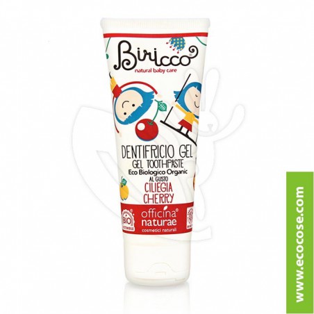Officina Naturae - Biricco - Dentifricio gel per bimbi CILIEGIA Officina Naturae - Biricco - Dentifricio gel per bimbi CILIEGIA