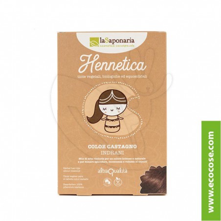 La Saponaria - Hennetica - Tinta vegetale castagno Indrani La Saponaria - Hennetica - Tinta vegetale castagno Indrani