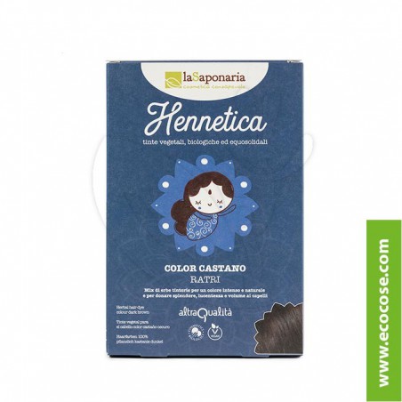 La Saponaria - Hennetica - Tinta vegetale castano scuro Ratri La Saponaria - Hennetica - Tinta vegetale castano scuro Ratri