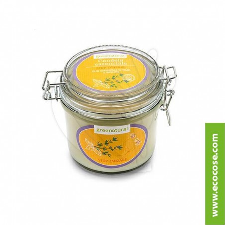 Greenatural - Candela essenziale STOP ZANZARE - Timo e Basilico Greenatural - Candela essenziale STOP ZANZARE - Timo e Basilico