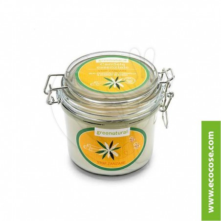 Greenatural - Candela essenziale STOP ZANZARE - Cedro e Citronella Greenatural - Candela essenziale STOP ZANZARE - Cedro e Citronella