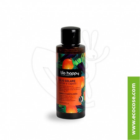 Bio Happy - Olio solare corpo e capelli - Mango e carota nera