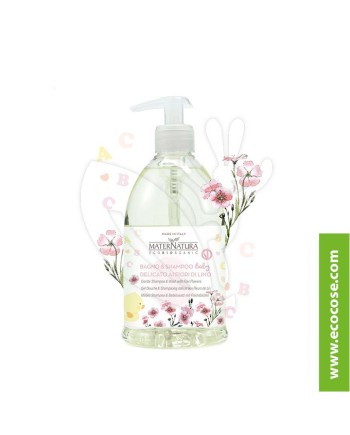 Maternatura - Baby & Mamy - Bagno e shampoo delicato ai fiori di lino