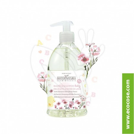 Maternatura - Baby & Mamy - Bagno e shampoo delicato ai fiori di lino Maternatura - Baby & Mamy - Bagno e shampoo delicato ai fiori di lino