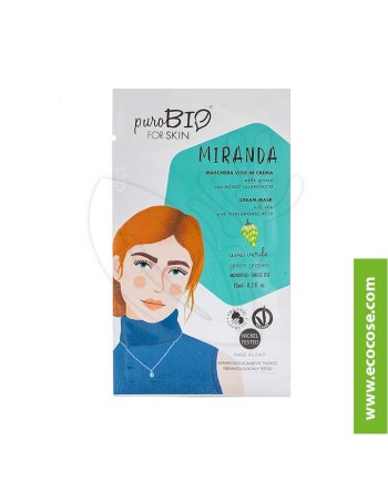 PuroBIO for skin - MIRANDA - Maschera viso in crema - 06 Uva verde