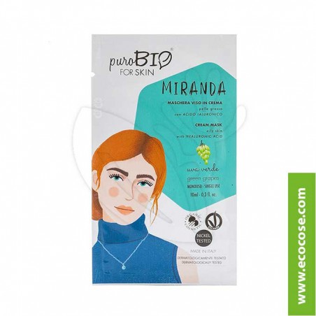 PuroBIO for skin - MIRANDA - Maschera viso in crema - 06 Uva verde
