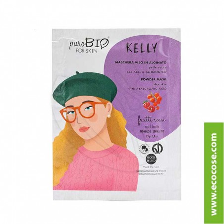 PuroBIO for skin - KELLY - Maschera viso in alginato - 07 Frutti rossi