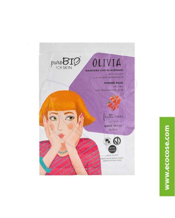 PuroBIO for skin - OLIVIA - Maschera viso in alginato - 10 Frutti rossi