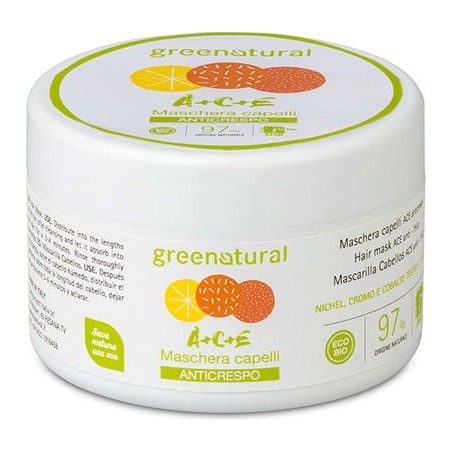 Greenatural - Maschera capelli anticrespo multivitamine ACE