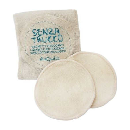 La Saponaria - Set 3 dischetti struccanti fair trade in cotone bio La Saponaria - Set 3 dischetti struccanti fair trade in cotone bio