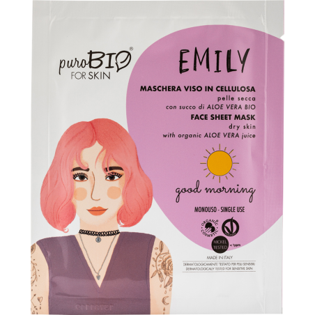 Purobio Cosmetics - Maschera viso EMILY pelle secca Good Morning