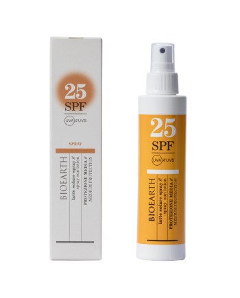 Bioearth Sun - Latte solare spray SPF25 protezione media 150ml