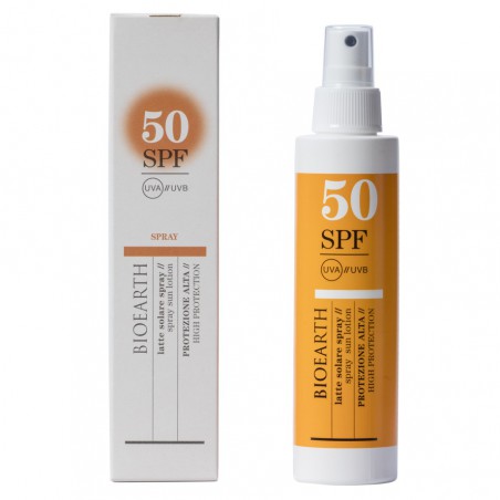 Bioearth Sun - Latte solare spray SPF50 protezione alta 150ml