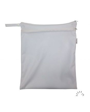 Popolini - Borsa Nappy zipper impermeabile pannolini e piscina bianco