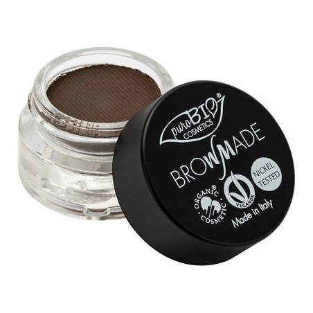 PuroBIO Cosmetics -BrowMade Pasta per Sopracciglia 03 tortora-scuro